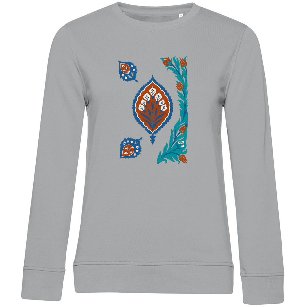 Blütenträume aus Anatolien – Damen Sweatshirt mit kunstvoller türkischer Ornamentik