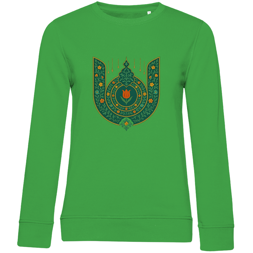 Majestätisches Damen Sweatshirt mit türkischer Blütenornamentik – Tradition trifft moderne Eleganz
