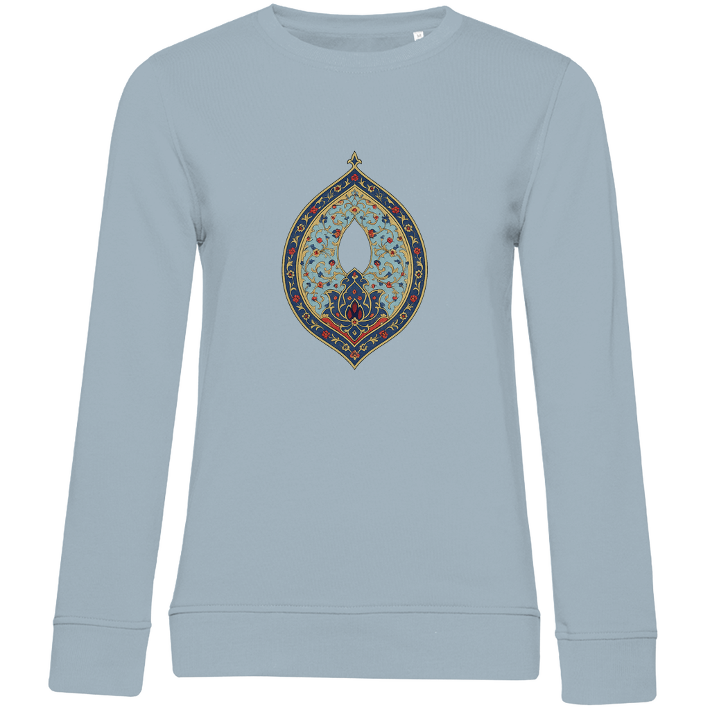 Zauber Anatoliens – Damen Sweatshirt mit türkischem Kunstmotiv aus Bio-Baumwolle