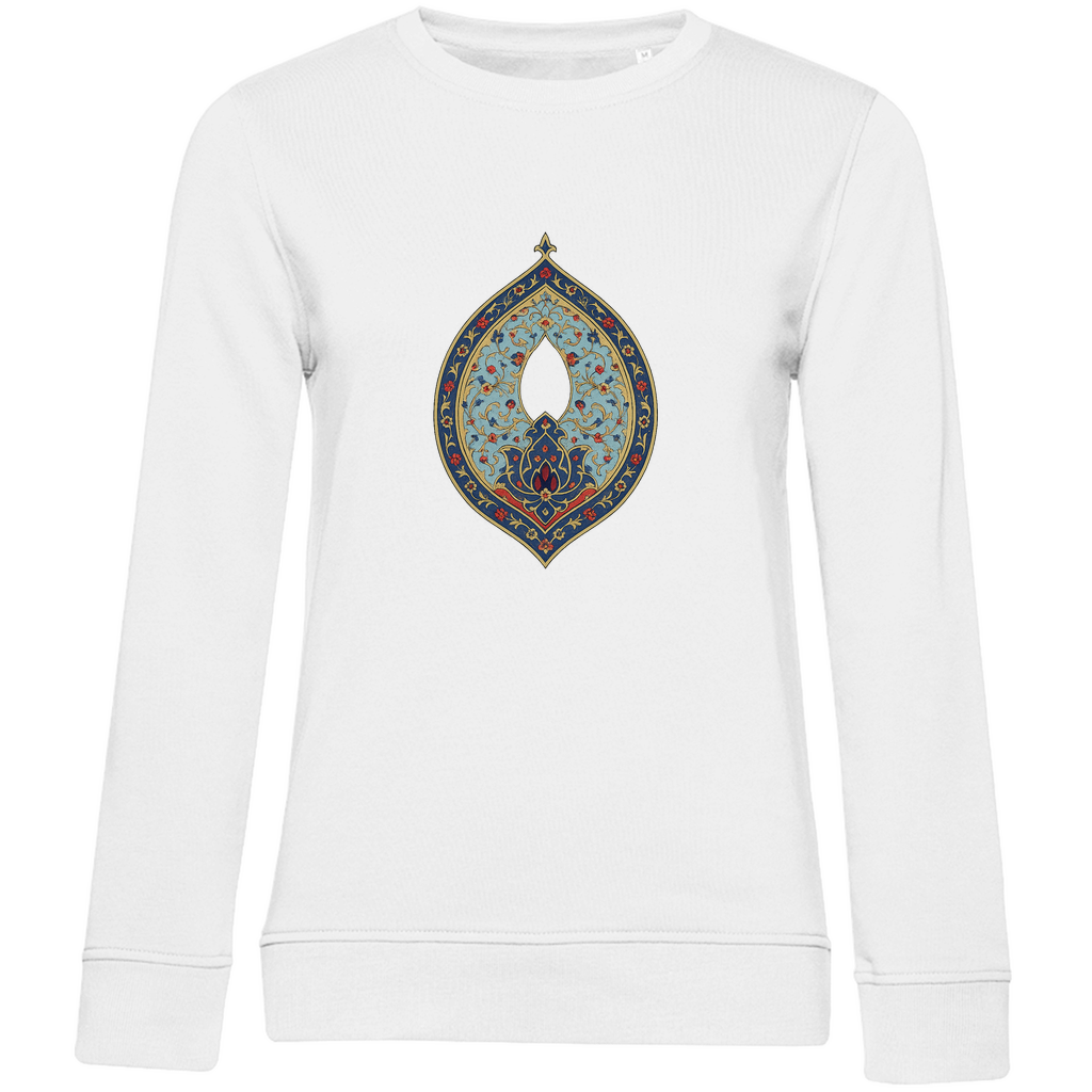 Zauber Anatoliens – Damen Sweatshirt mit türkischem Kunstmotiv aus Bio-Baumwolle