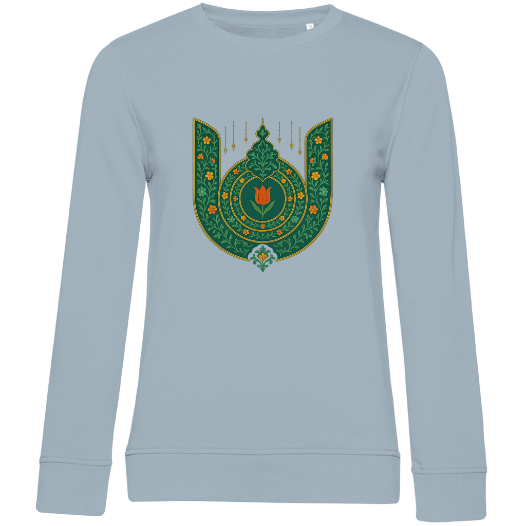 Majestätisches Damen Sweatshirt mit türkischer Blütenornamentik – Tradition trifft moderne Eleganz