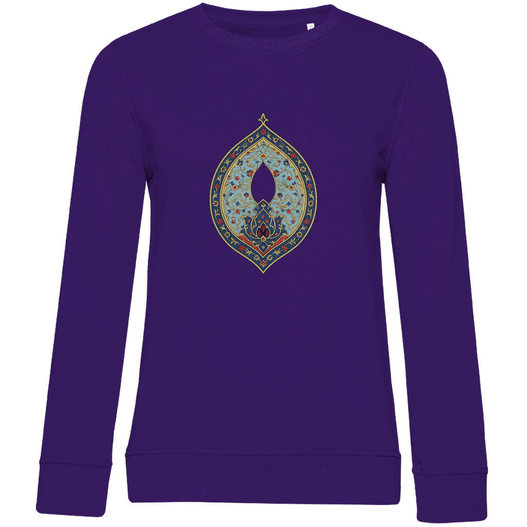 Zauber Anatoliens – Damen Sweatshirt mit türkischem Kunstmotiv aus Bio-Baumwolle
