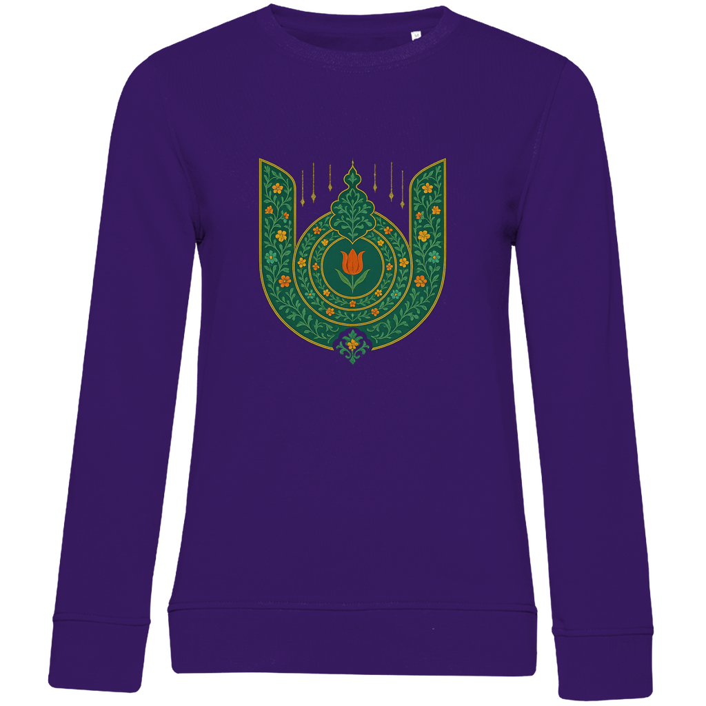 Majestätisches Damen Sweatshirt mit türkischer Blütenornamentik – Tradition trifft moderne Eleganz