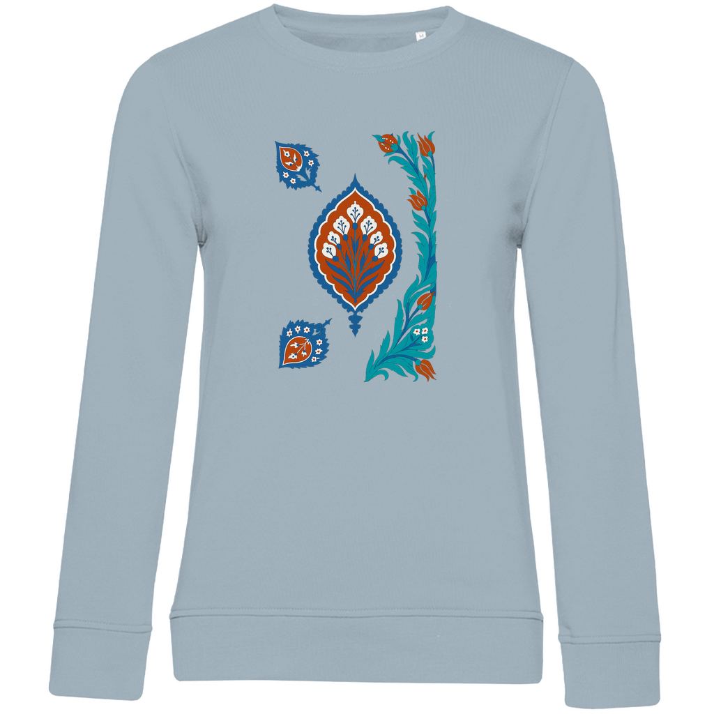 Blütenträume aus Anatolien – Damen Sweatshirt mit kunstvoller türkischer Ornamentik