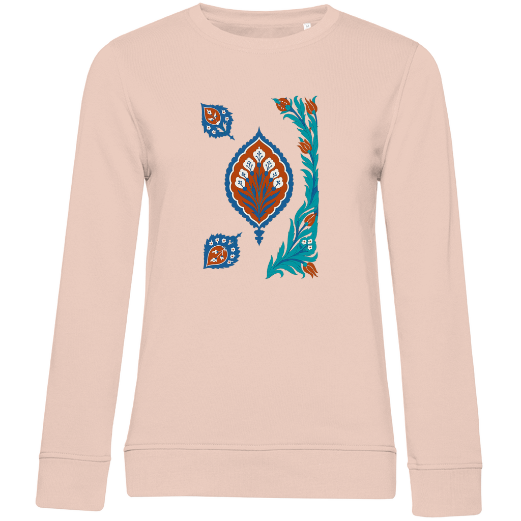 Blütenträume aus Anatolien – Damen Sweatshirt mit kunstvoller türkischer Ornamentik