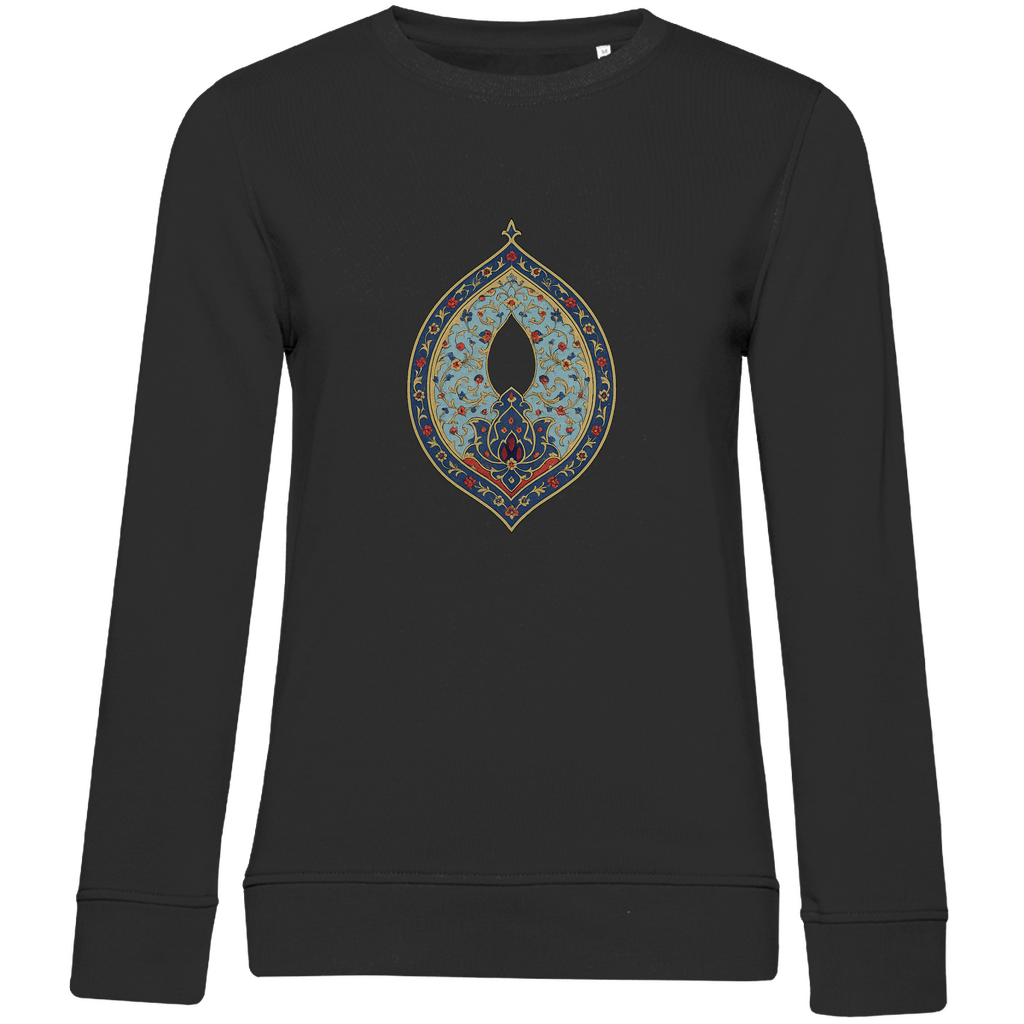 Zauber Anatoliens – Damen Sweatshirt mit türkischem Kunstmotiv aus Bio-Baumwolle