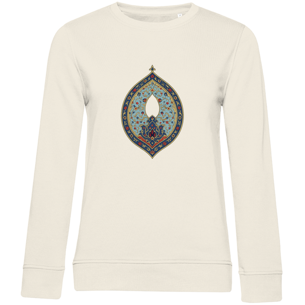 Zauber Anatoliens – Damen Sweatshirt mit türkischem Kunstmotiv aus Bio-Baumwolle
