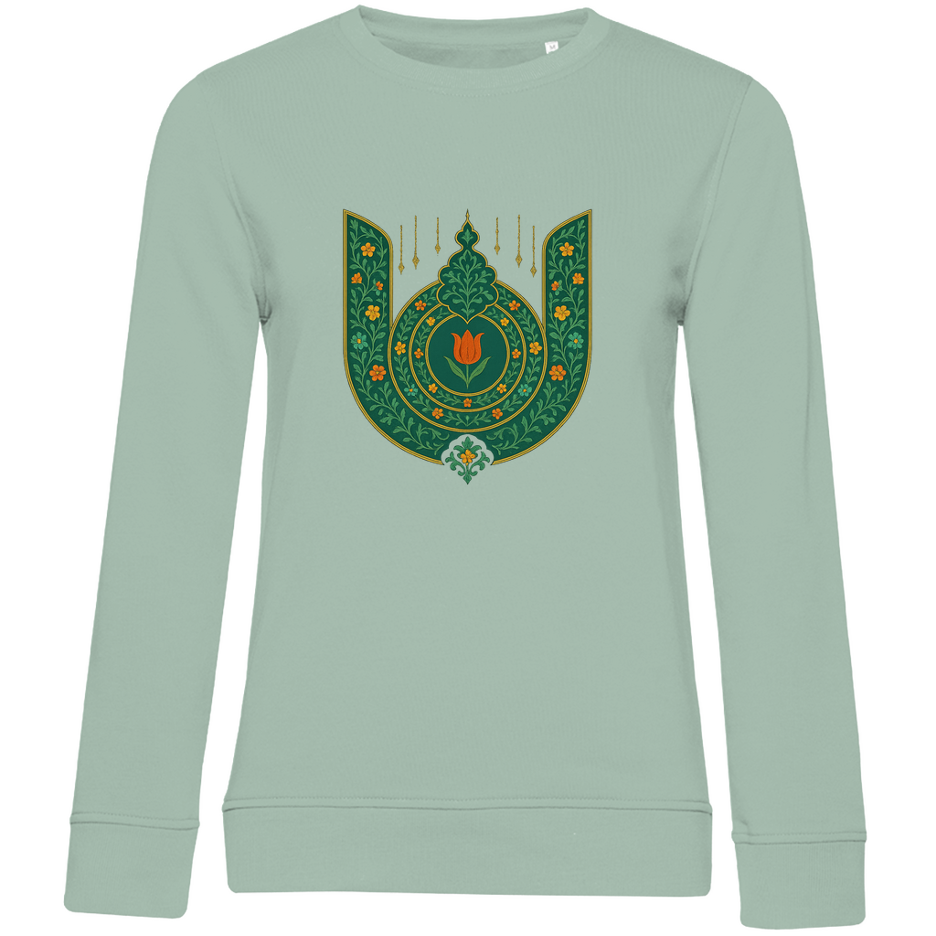 Majestätisches Damen Sweatshirt mit türkischer Blütenornamentik – Tradition trifft moderne Eleganz