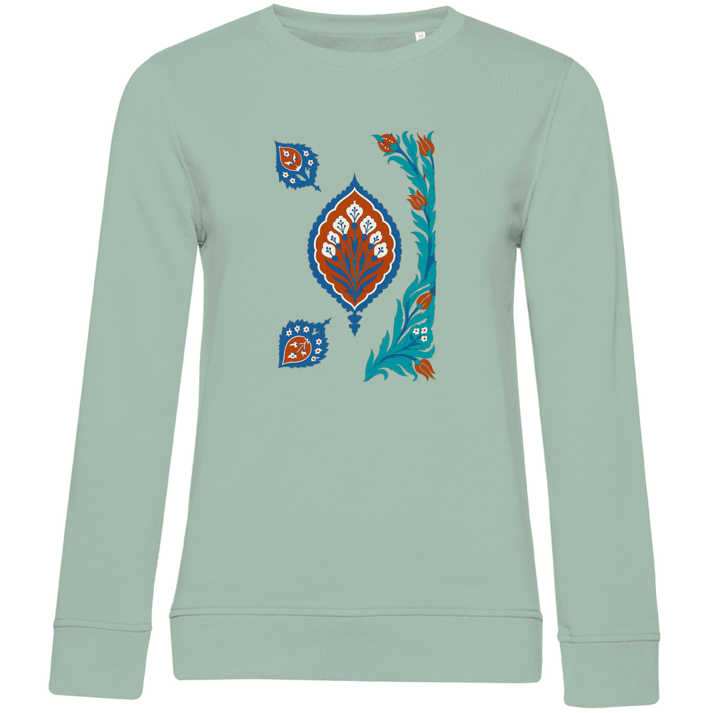 Blütenträume aus Anatolien – Damen Sweatshirt mit kunstvoller türkischer Ornamentik