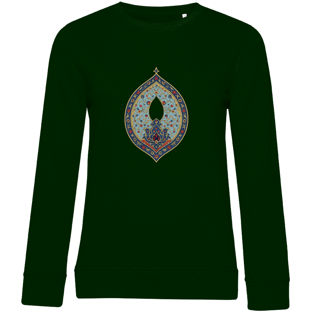 Zauber Anatoliens – Damen Sweatshirt mit türkischem Kunstmotiv aus Bio-Baumwolle