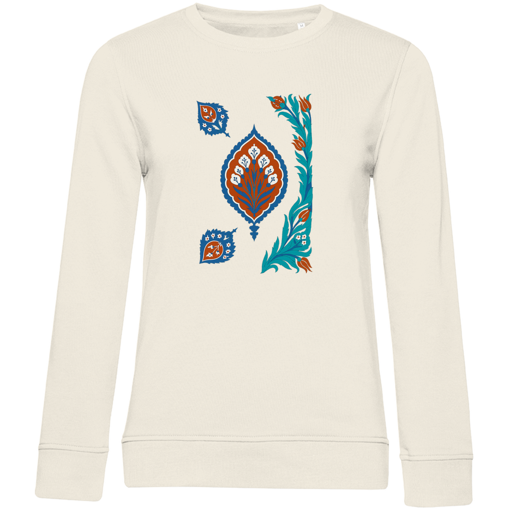 Blütenträume aus Anatolien – Damen Sweatshirt mit kunstvoller türkischer Ornamentik