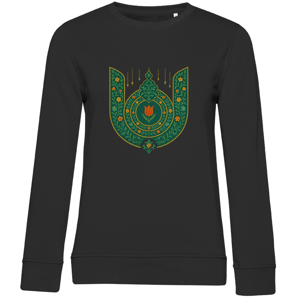 Majestätisches Damen Sweatshirt mit türkischer Blütenornamentik – Tradition trifft moderne Eleganz