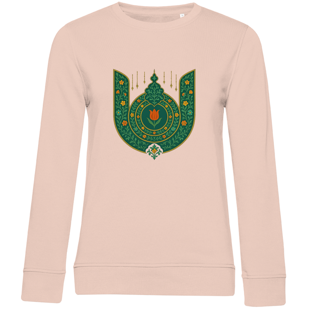 Majestätisches Damen Sweatshirt mit türkischer Blütenornamentik – Tradition trifft moderne Eleganz