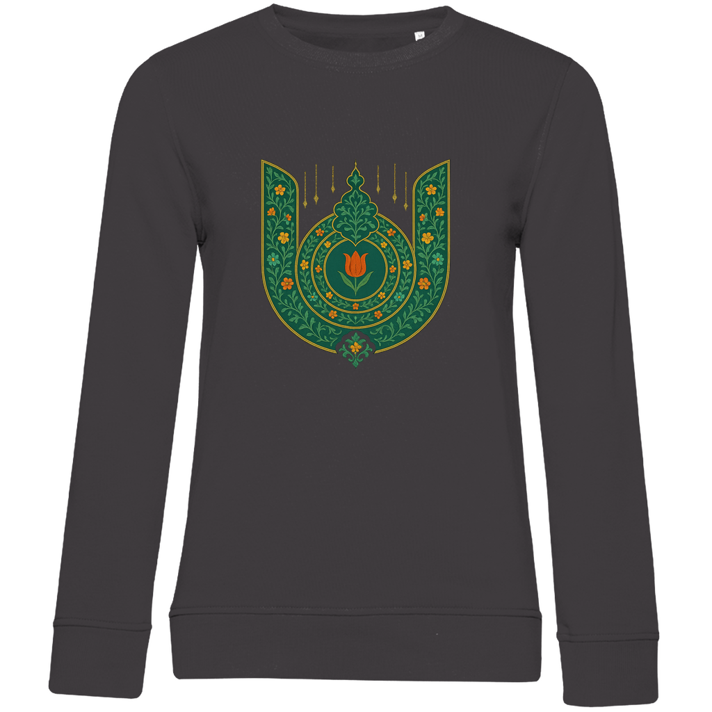 Majestätisches Damen Sweatshirt mit türkischer Blütenornamentik – Tradition trifft moderne Eleganz
