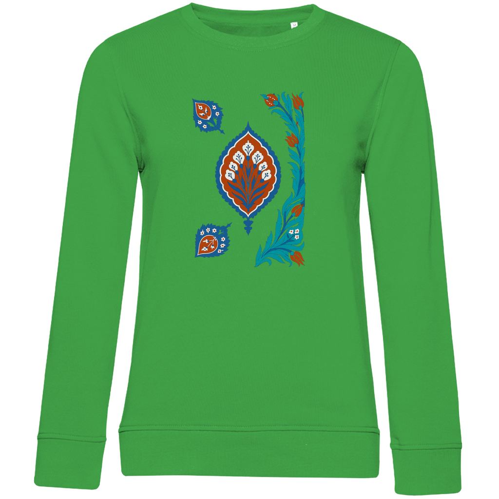 Blütenträume aus Anatolien – Damen Sweatshirt mit kunstvoller türkischer Ornamentik