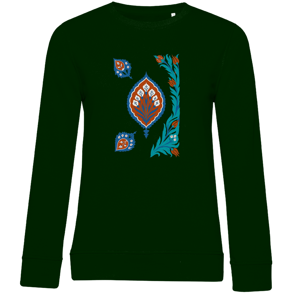 Blütenträume aus Anatolien – Damen Sweatshirt mit kunstvoller türkischer Ornamentik