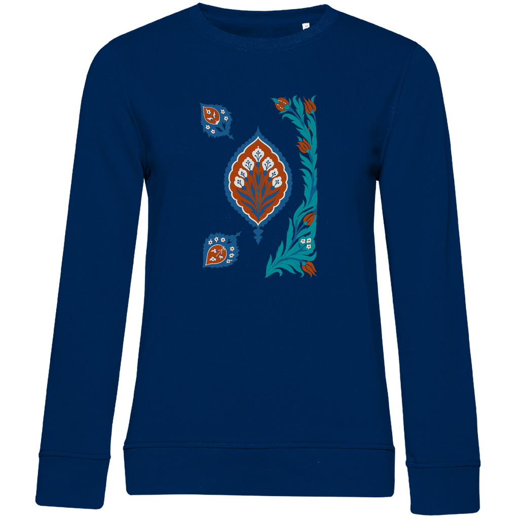 Blütenträume aus Anatolien – Damen Sweatshirt mit kunstvoller türkischer Ornamentik