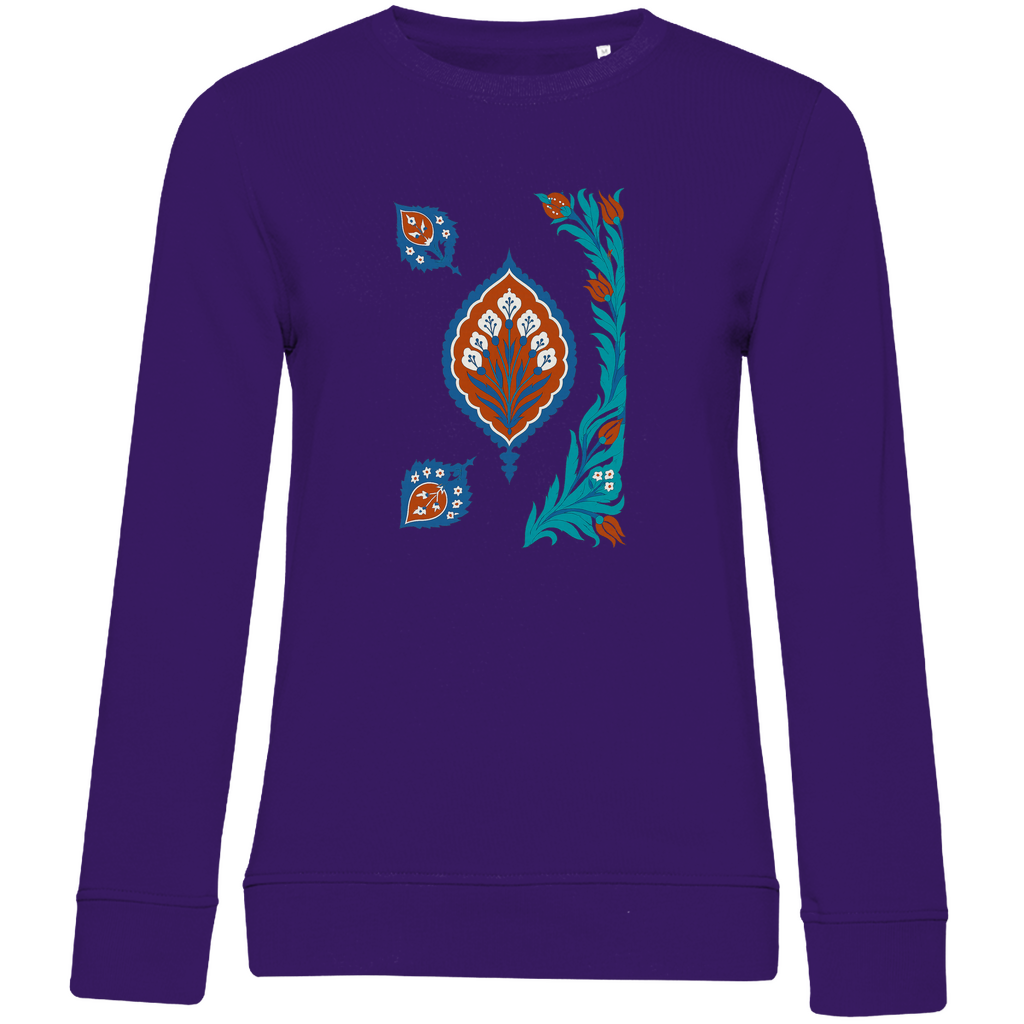 Blütenträume aus Anatolien – Damen Sweatshirt mit kunstvoller türkischer Ornamentik