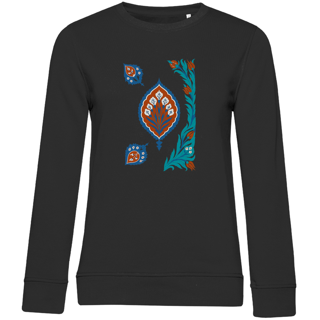 Blütenträume aus Anatolien – Damen Sweatshirt mit kunstvoller türkischer Ornamentik