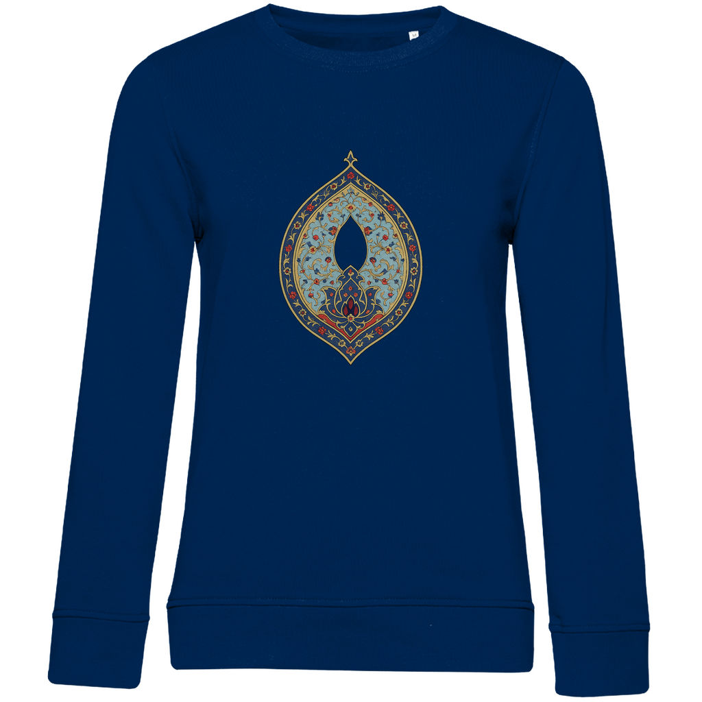 Zauber Anatoliens – Damen Sweatshirt mit türkischem Kunstmotiv aus Bio-Baumwolle