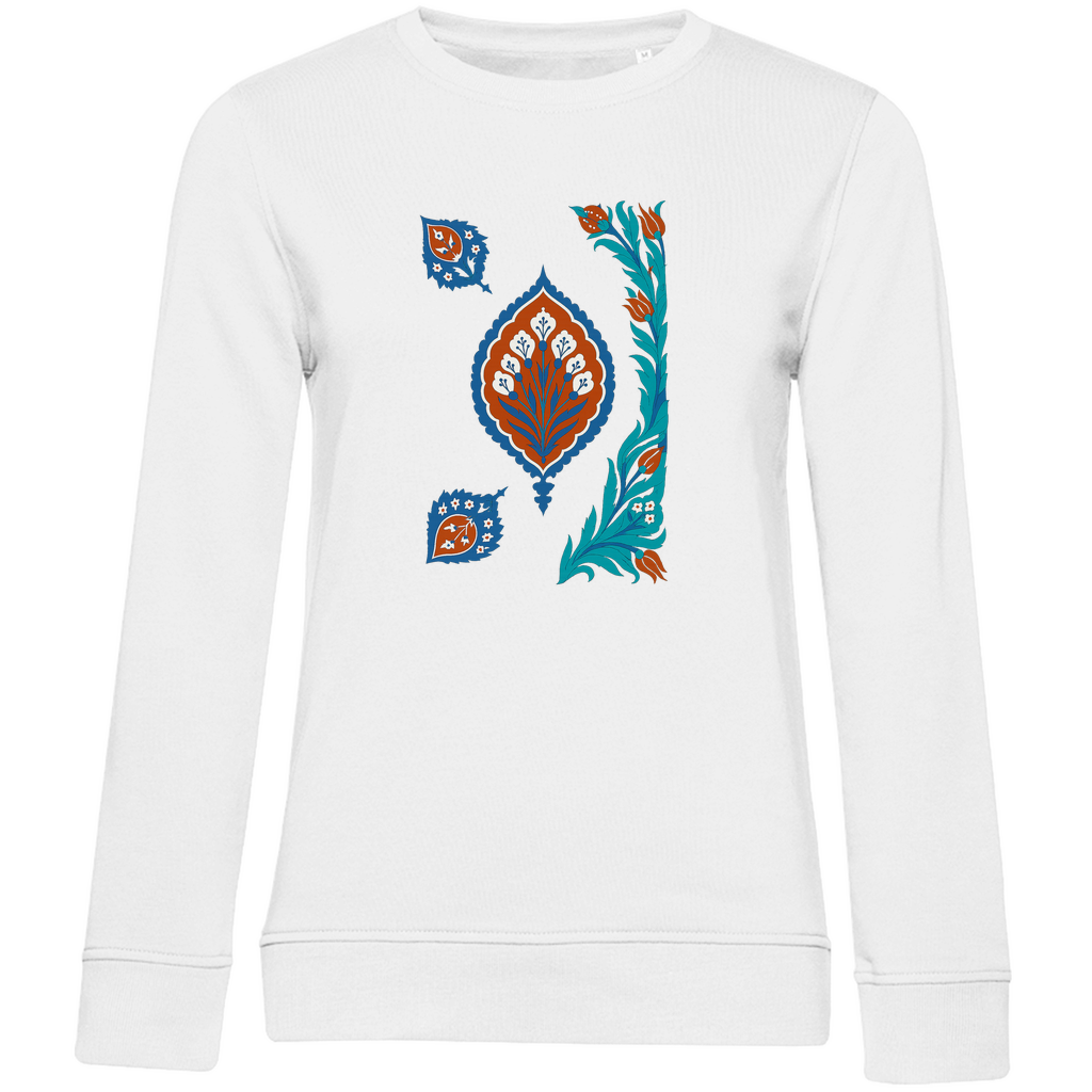 Blütenträume aus Anatolien – Damen Sweatshirt mit kunstvoller türkischer Ornamentik