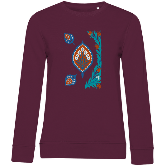 Blütenträume aus Anatolien – Damen Sweatshirt mit kunstvoller türkischer Ornamentik