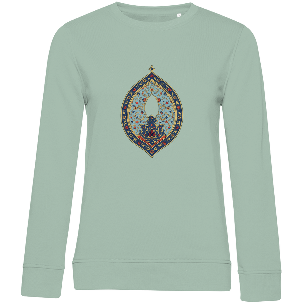 Zauber Anatoliens – Damen Sweatshirt mit türkischem Kunstmotiv aus Bio-Baumwolle