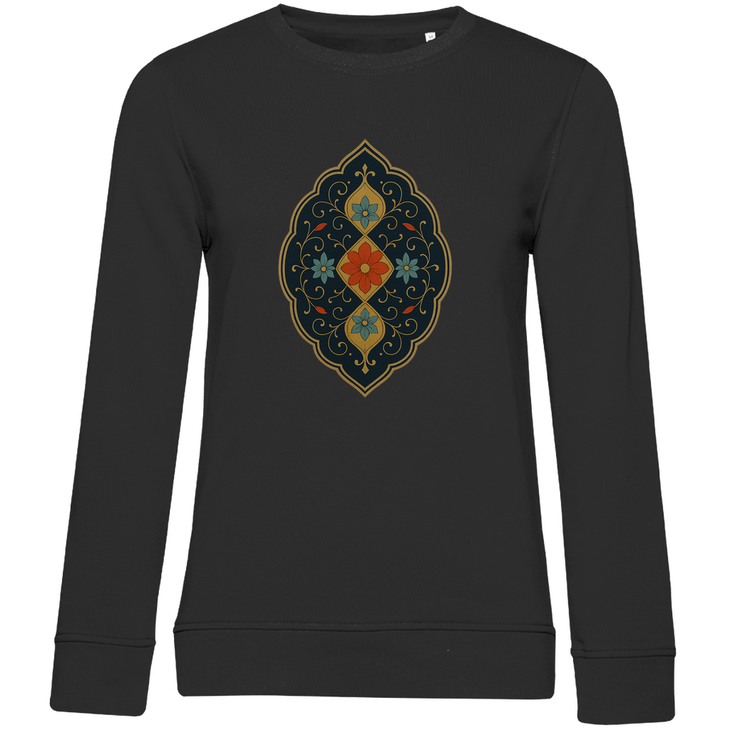 Damen Sweatshirt „Garten der Sultane“ – Edle türkische Blumenornamente | Anatolische Kunst |