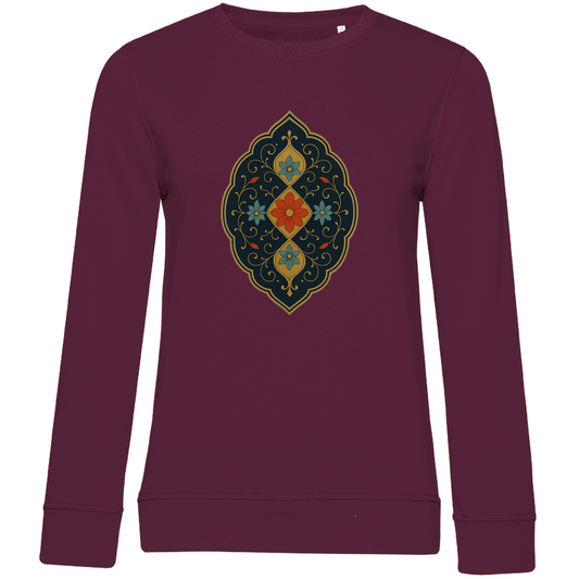 Damen Sweatshirt „Garten der Sultane“ – Edle türkische Blumenornamente | Anatolische Kunst |