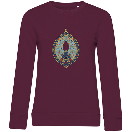 Zauber Anatoliens – Damen Sweatshirt mit türkischem Kunstmotiv aus Bio-Baumwolle